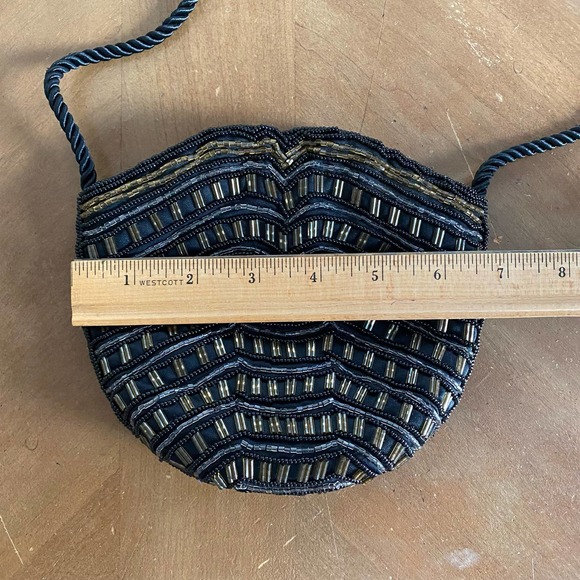 Vintage Genie Beaded Mini Shoulder Bag Hand Made Dynasty Style Golden Girls - Picture 5 of 9